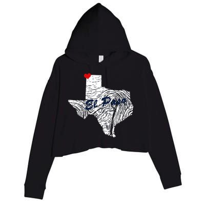 El Paso Texas State Crop Fleece Hoodie