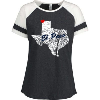 El Paso Texas State Enza Ladies Jersey Colorblock Tee