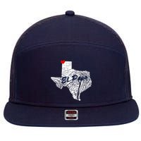 El Paso Texas State 7 Panel Mesh Trucker Snapback Hat