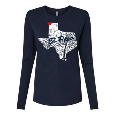 El Paso Texas State Womens Cotton Relaxed Long Sleeve T-Shirt