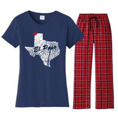 El Paso Texas State Women's Flannel Pajama Set