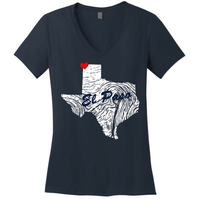 El Paso Texas State Women's V-Neck T-Shirt