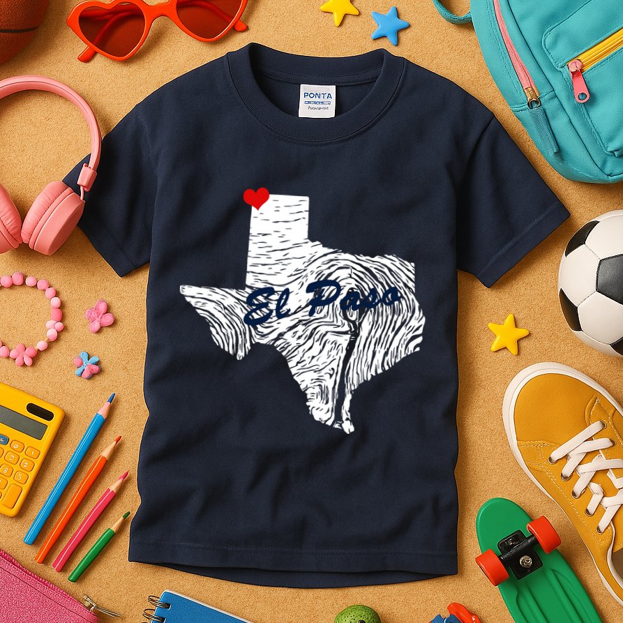El Paso Texas State Kids T-Shirt