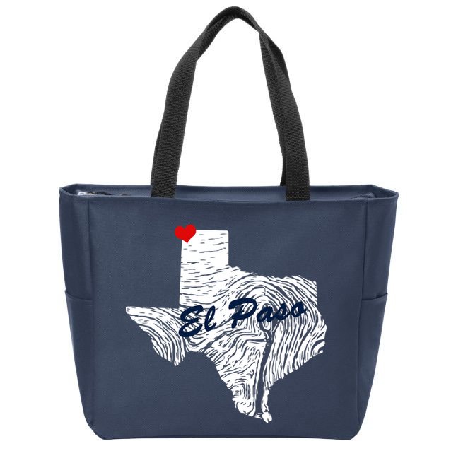 El Paso Texas State Zip Tote Bag