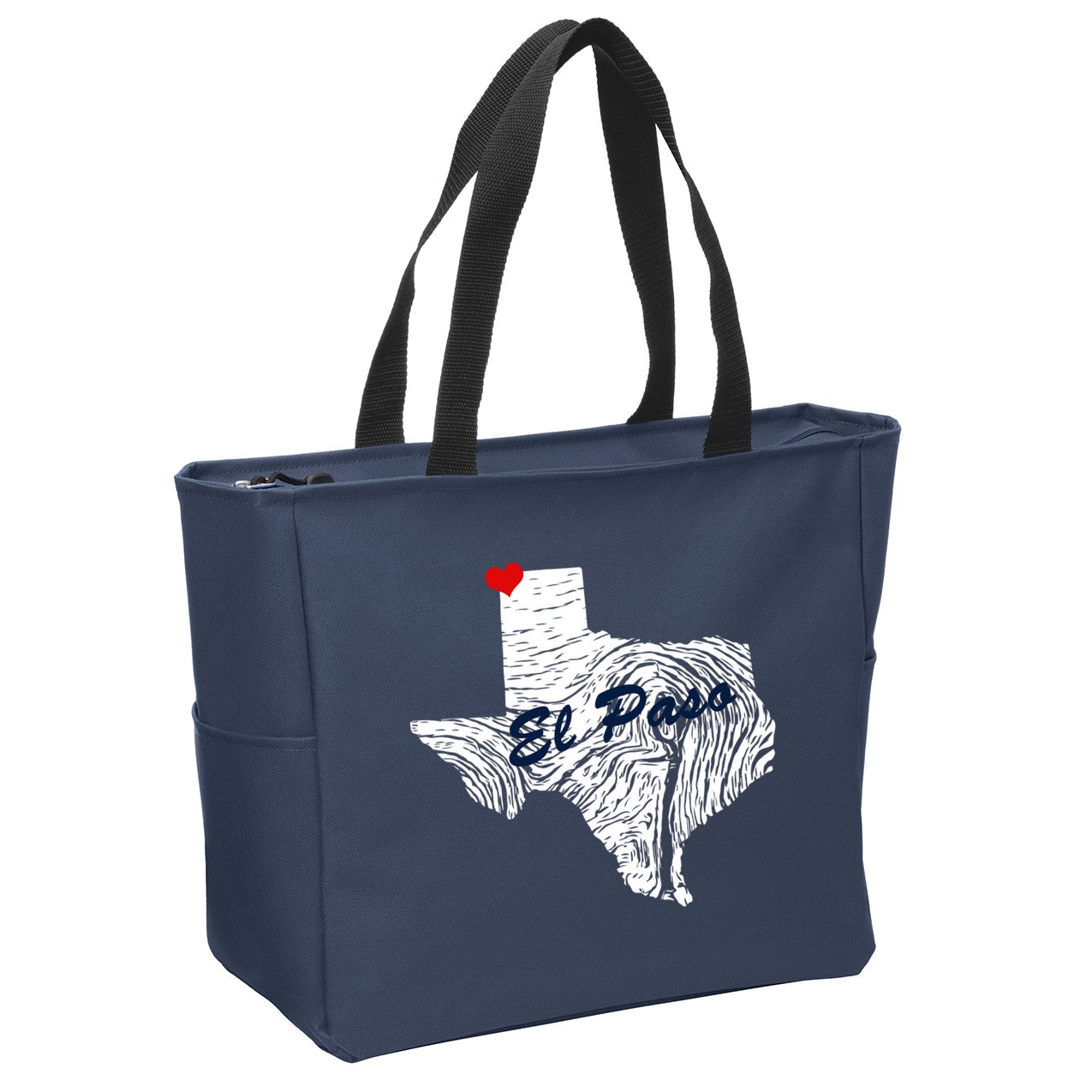 El Paso Texas State Zip Tote Bag