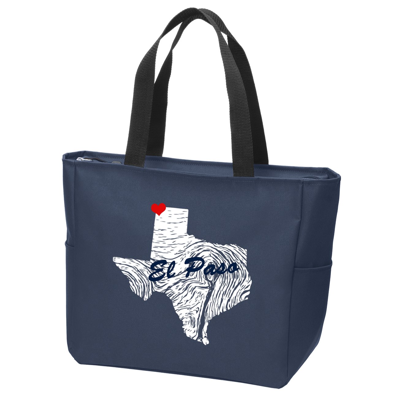 El Paso Texas State Zip Tote Bag