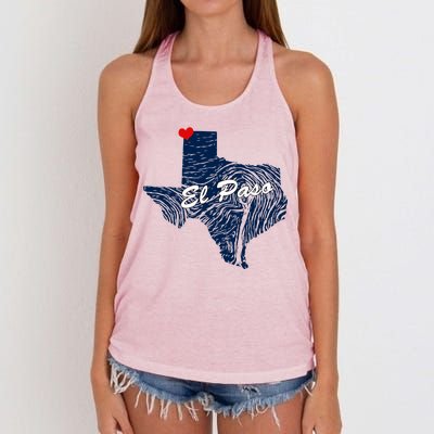 El Paso Texas State Women's Knotted Racerback Tank