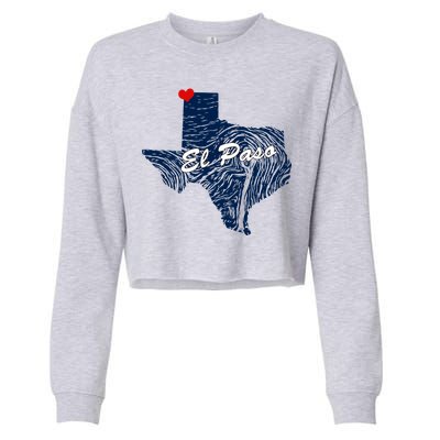 El Paso Texas State Cropped Pullover Crew