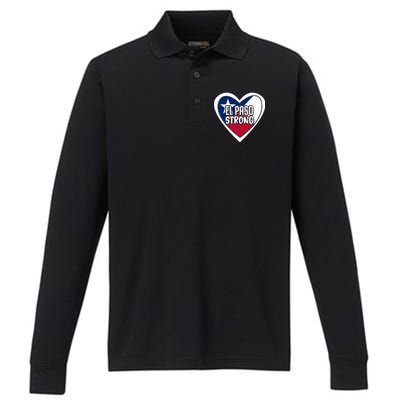 El Paso Texas Strong  Performance Long Sleeve Polo