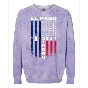 El Paso Texas Strong Flag Colorblast Crewneck Sweatshirt