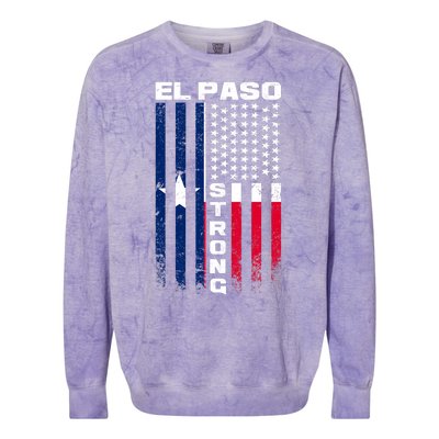 El Paso Texas Strong Flag Colorblast Crewneck Sweatshirt