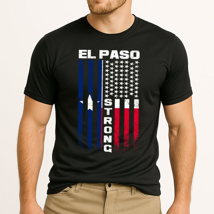 El Paso Texas Strong Flag Cooling Performance Crew T-Shirt