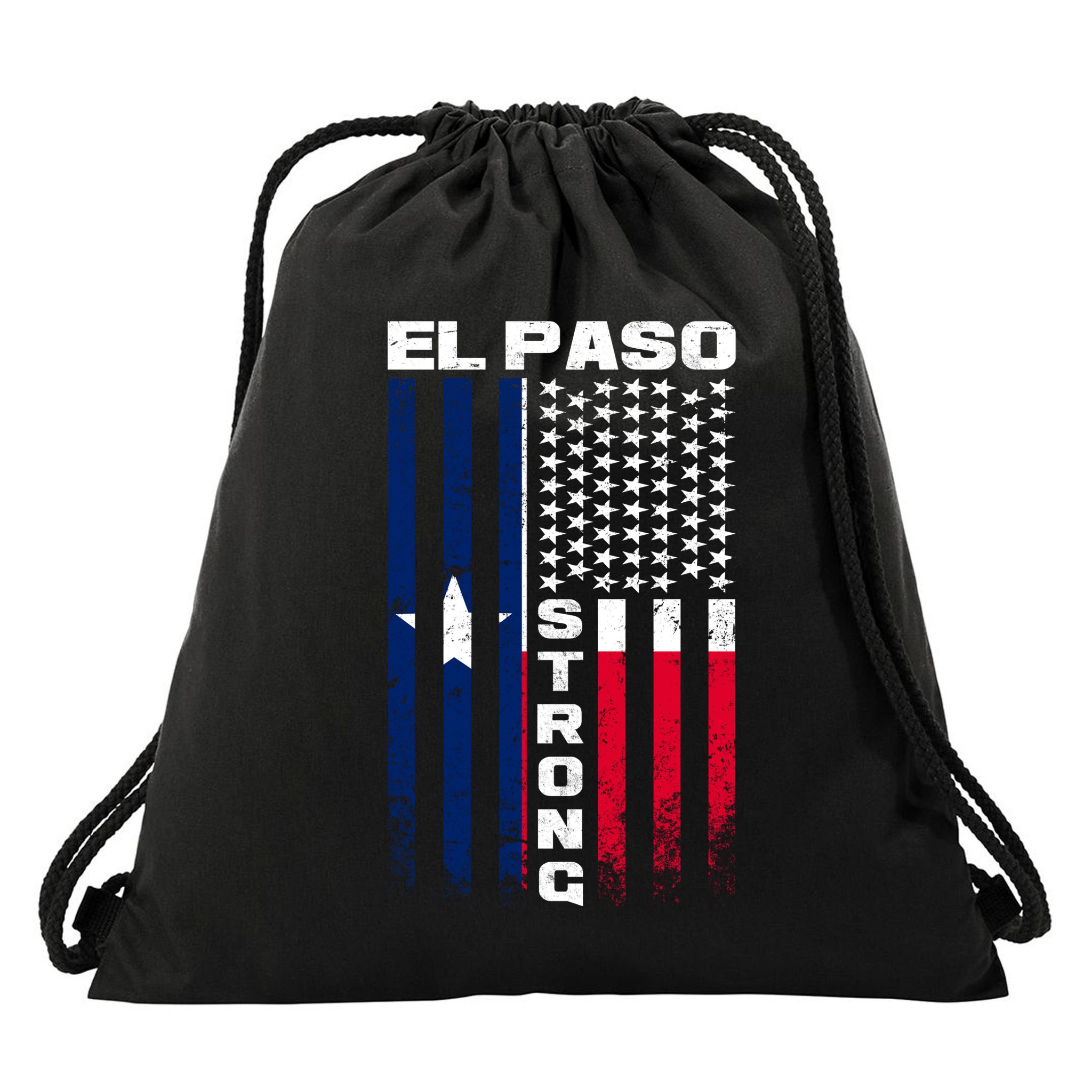 El Paso Texas Strong Flag Drawstring Bag