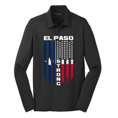 El Paso Texas Strong Flag Silk Touch Performance Long Sleeve Polo