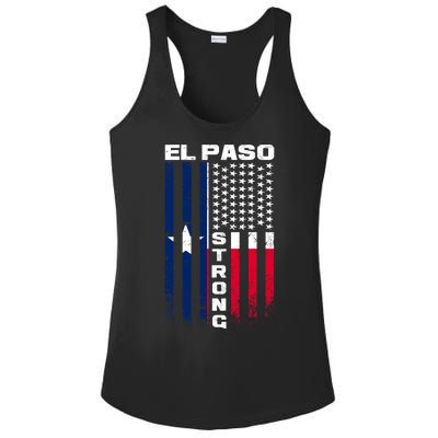 El Paso Texas Strong Flag Ladies PosiCharge Competitor Racerback Tank