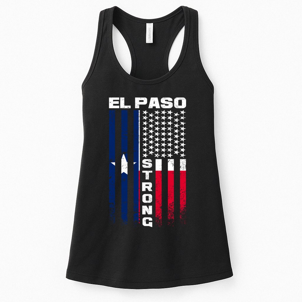 El Paso Texas Strong Flag Womens Tank Top