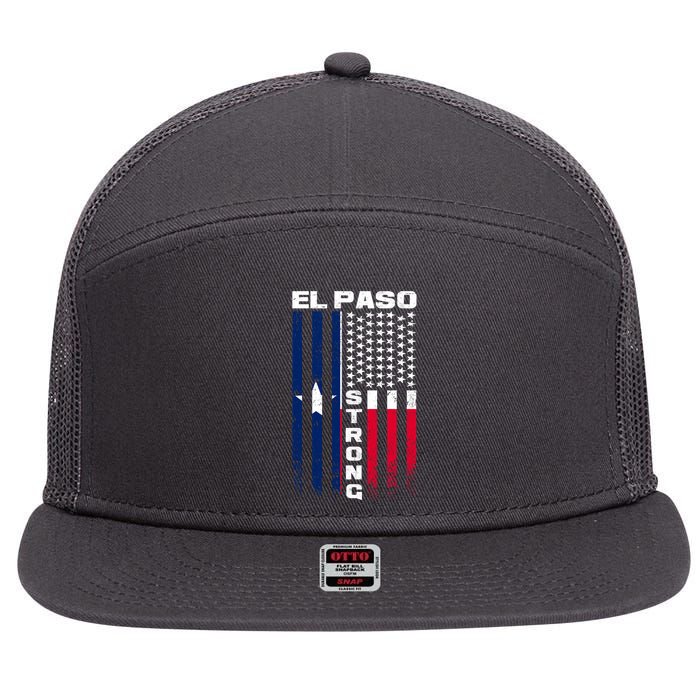 El Paso Texas Strong Flag 7 Panel Mesh Trucker Snapback Hat