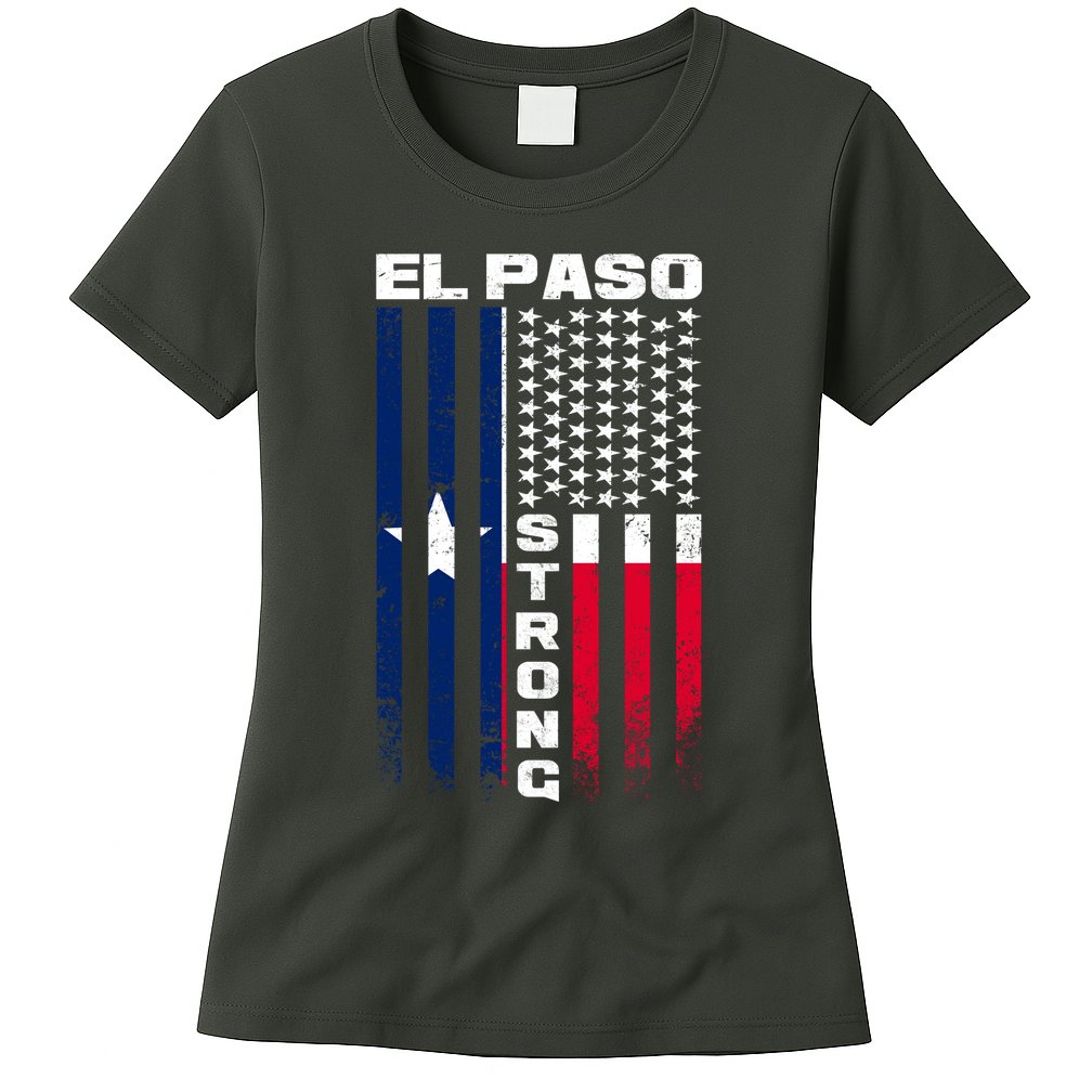 El Paso Texas Strong Flag Womens T-Shirt