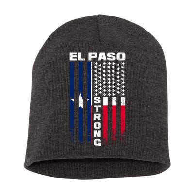 El Paso Texas Strong Flag Short Acrylic Beanie