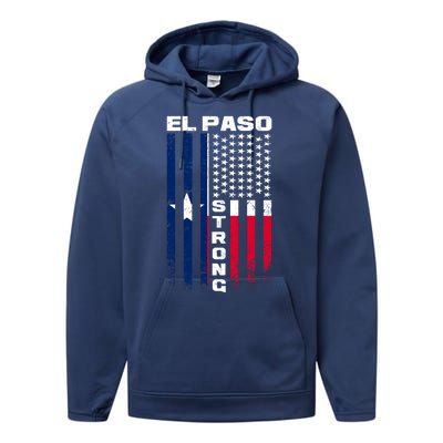 El Paso Texas Strong Flag Performance Fleece Hoodie