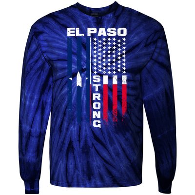 El Paso Texas Strong Flag Tie-Dye Long Sleeve Shirt