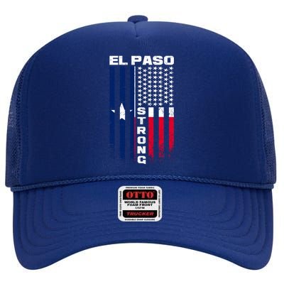 El Paso Texas Strong Flag High Crown Mesh Back Trucker Hat