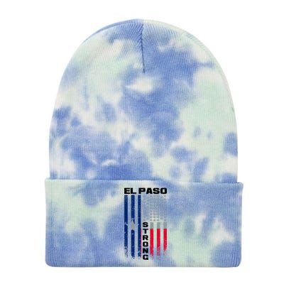 El Paso Texas Strong Flag Tie Dye 12in Knit Beanie