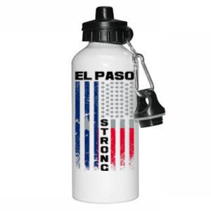 El Paso Texas Strong Flag Aluminum Water Bottle 