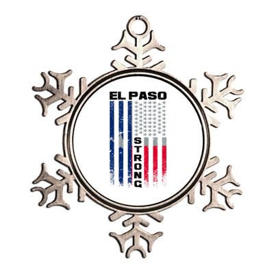 El Paso Texas Strong Flag Metallic Star Ornament