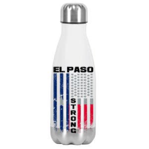 El Paso Texas Strong Flag Stainless Steel Insulated Water Bottle