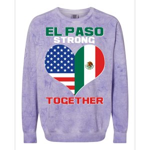 El Paso Texas Strong Together Heart Colorblast Crewneck Sweatshirt