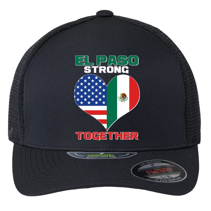 El Paso Texas Strong Together Heart Flexfit Unipanel Trucker Cap