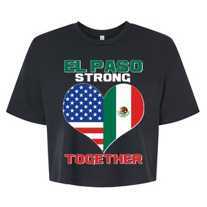 El Paso Texas Strong Together Heart Bella+Canvas Jersey Crop Tee