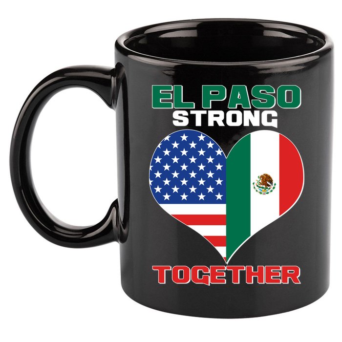El Paso Texas Strong Together Heart 11oz C Handle Ceramic Mug