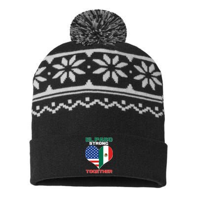 El Paso Texas Strong Together Heart USA-Made Snowflake Beanie