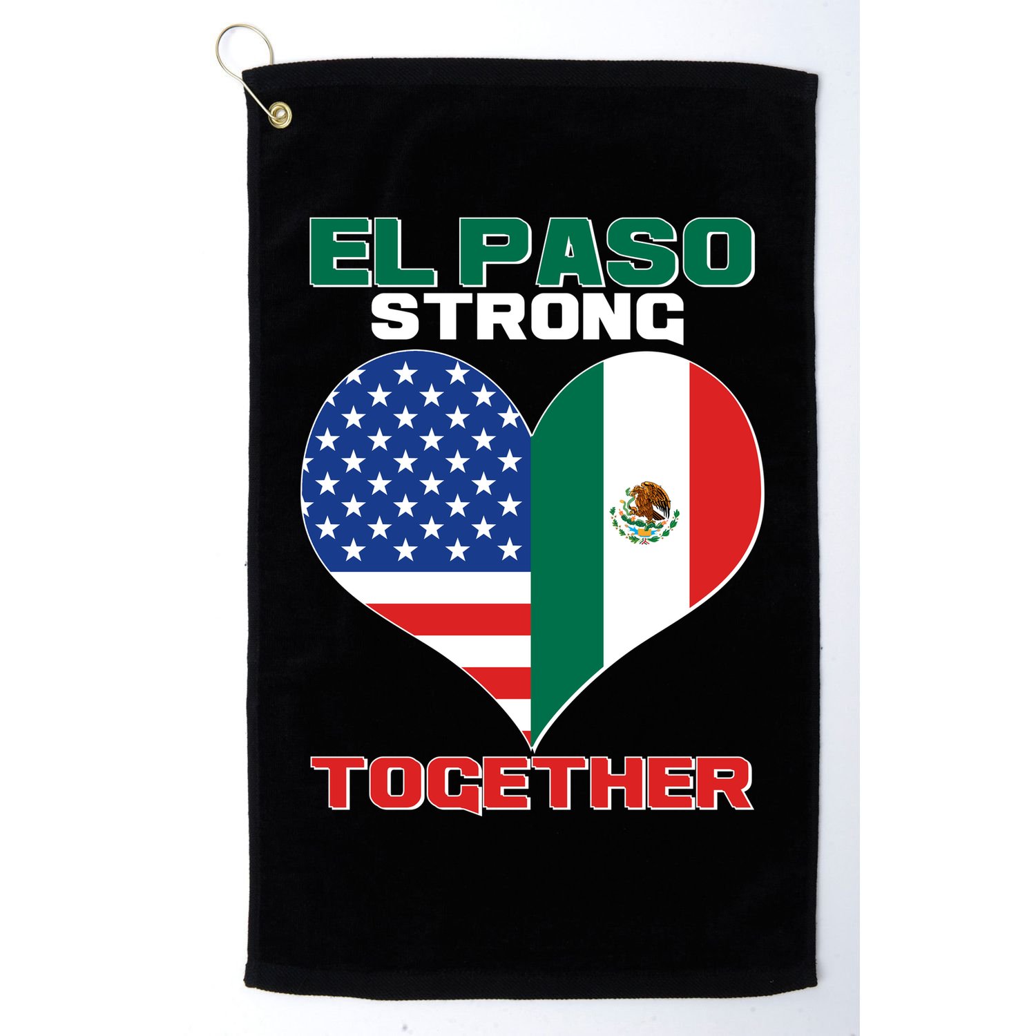 El Paso Texas Strong Together Heart Golf Towel