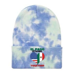 El Paso Texas Strong Together Heart Tie Dye 12in Knit Beanie