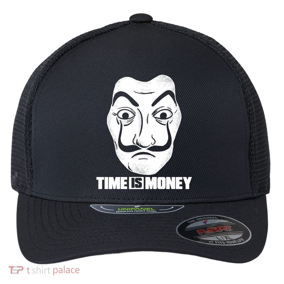 El Professor Time Is Money Flexfit Unipanel Trucker Cap