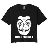 El Professor Time Is Money Women's Crop Top Tee