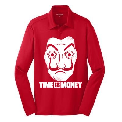 El Professor Time Is Money Silk Touch Performance Long Sleeve Polo