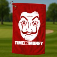 El Professor Time Is Money Golf Towel