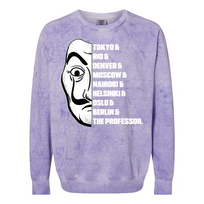 El Professor World City Names Colorblast Crewneck Sweatshirt