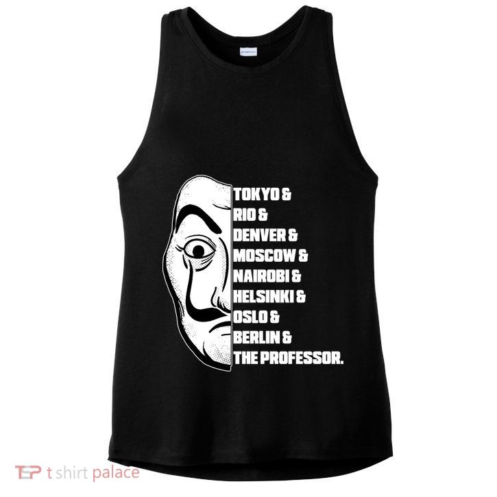 El Professor World City Names Ladies PosiCharge Tri-Blend Wicking Tank
