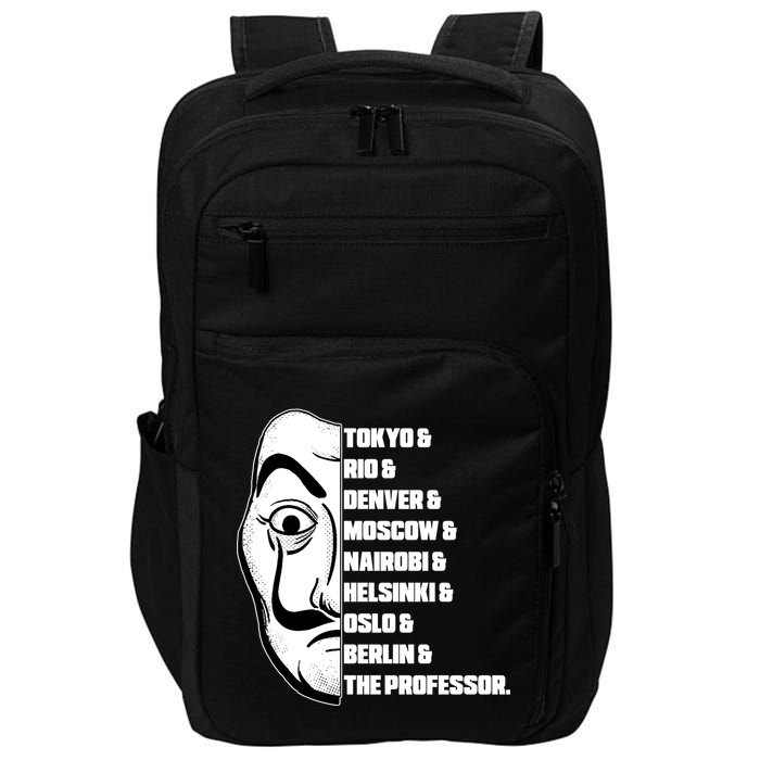 El Professor World City Names Impact Tech Backpack