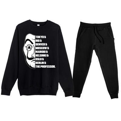 El Professor World City Names Premium Crewneck Sweatsuit Set