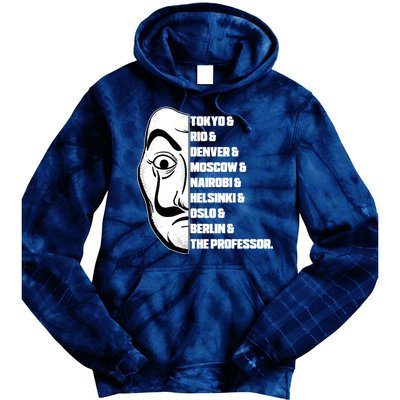 El Professor World City Names Tie Dye Hoodie