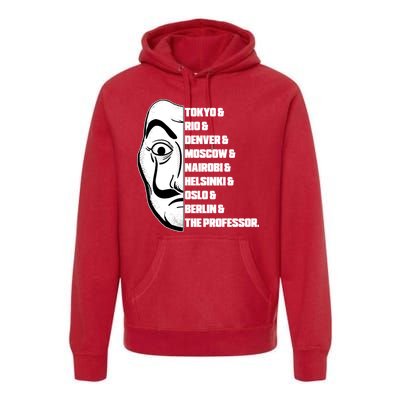 El Professor World City Names Premium Hoodie