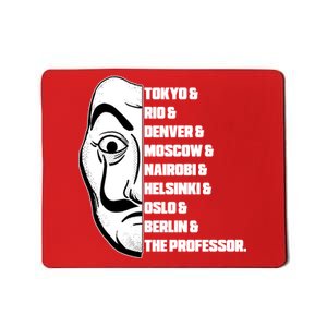 El Professor World City Names Mousepad