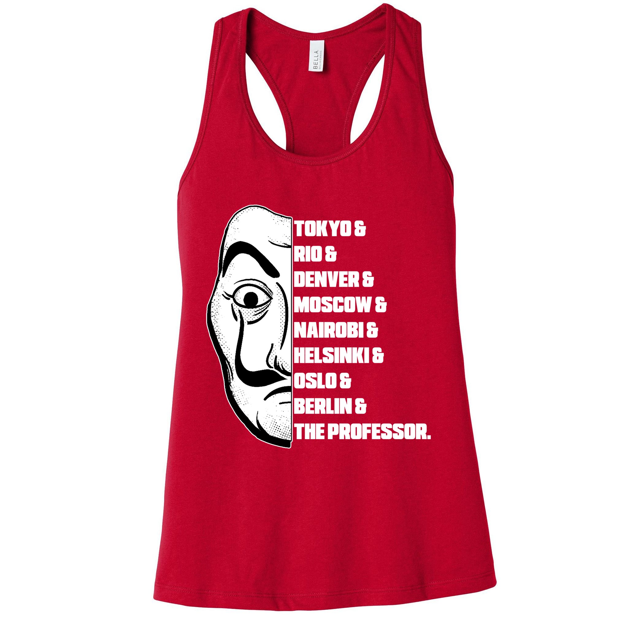 El Professor World City Names Womens Tank Top