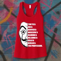 El Professor World City Names Womens Tank Top
